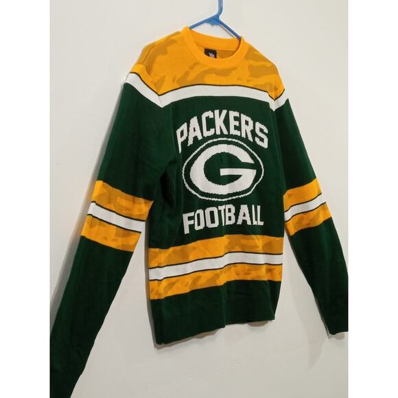 NFL Team Apparel Men's Sweater Green Bay Packets Yellow/Green Sz Small NWT! - Picture 5 of 12